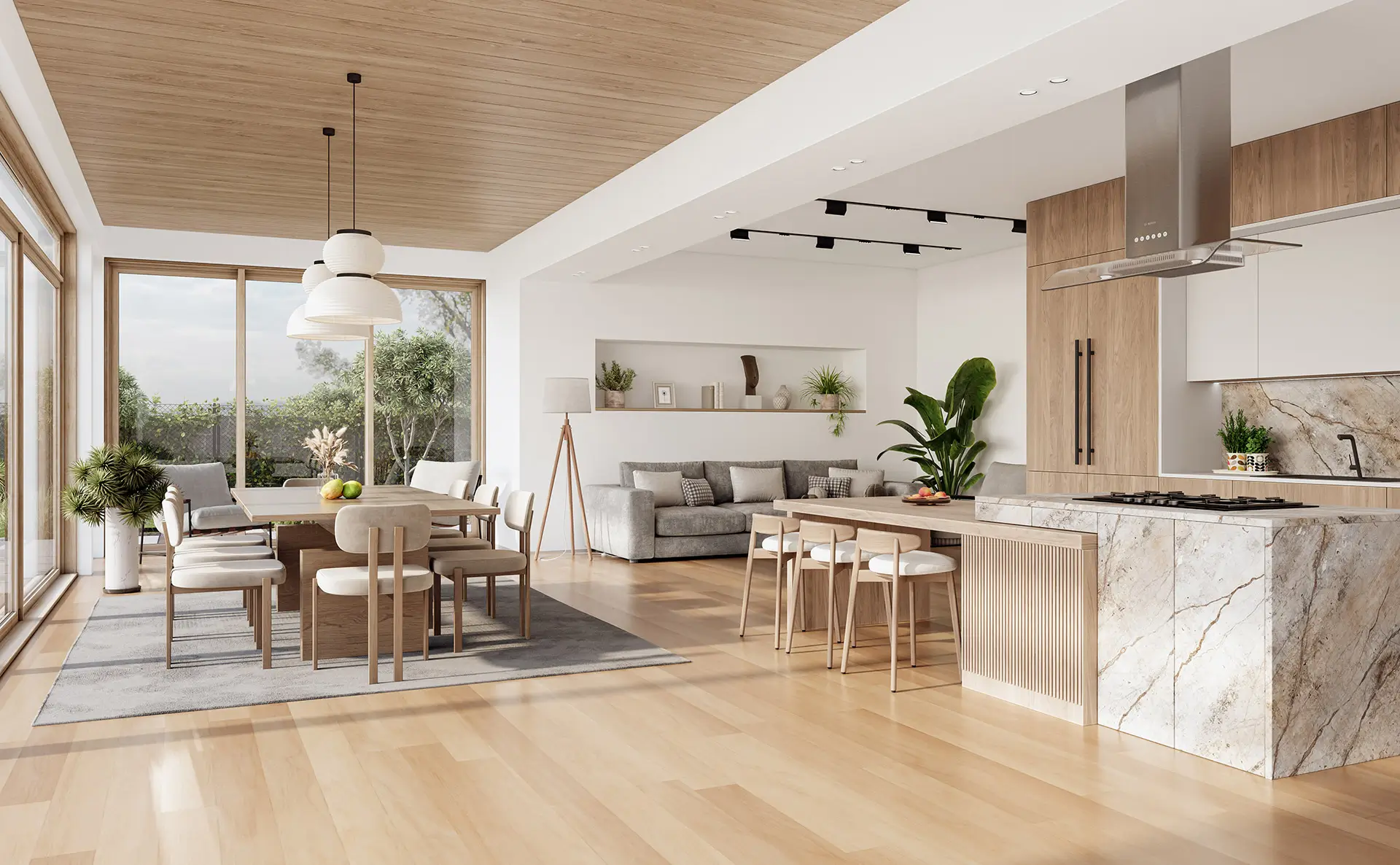 kitchen and indoor living project by APAdvanced